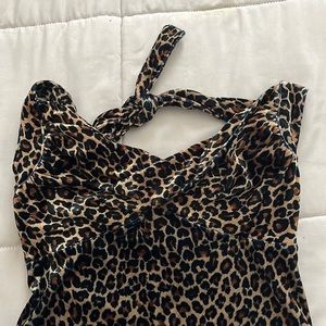leopard bodycon dress